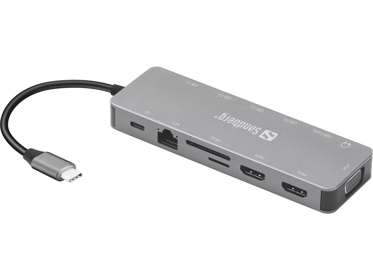 Sandberg USB-C 13-in-1 priklopna postaja za prenosnike