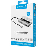 Sandberg USB-C 6in1 Travel Dock z M.2 SSD režo