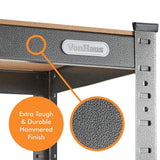 VonHaus 1.8m 5 polični regal HAMMERITE