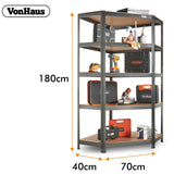 VonHaus kotni regal s 5 policami