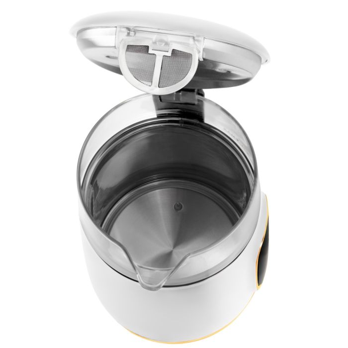 Adler Električni grelnik vode iz stekla z LED zaslonom in nastavitvijo temperature, 1,7 l