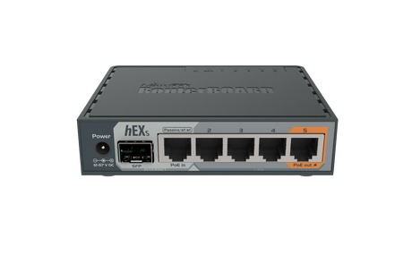 Mikrotik 5-portni gigabitni usmerjevalnik hEX S RB760IGS