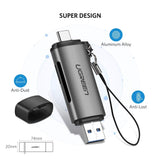 Ugreen 2v1 USB 3.0/USB-C čitalec kartic - box