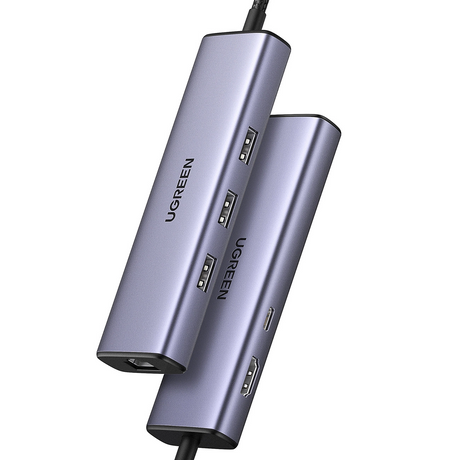 Ugreen 6-v-1 USB-C Hub (100 W PD vhod, 4K@30Hz HDMI)