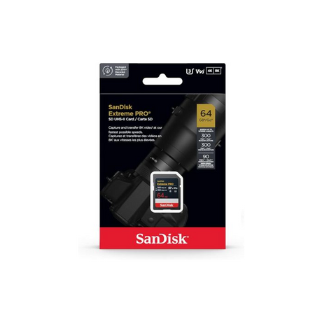SanDisk 64GB Extreme PRO SD UHS-II V90 spominska kartica