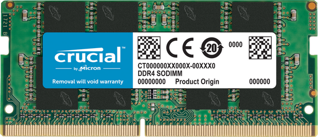 Crucial 16GB DDR4-3200 SODIMM PC4-25600 CL22, 1.2V