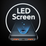VEGER L10S PowerBank 10.000 mAh LCD, črn
