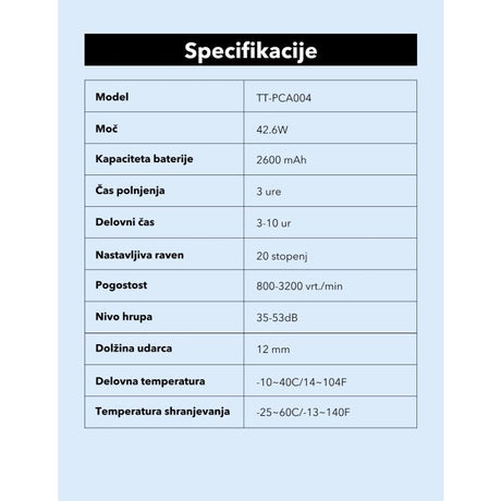TaoTronics TT-PCA004 masažna pištola