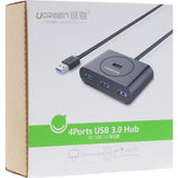 Ugreen USB 3.0 4 Ports Hub črn 0,5m - box