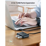 Ugreen USB 3.0 4 Ports Hub črn 1m - box