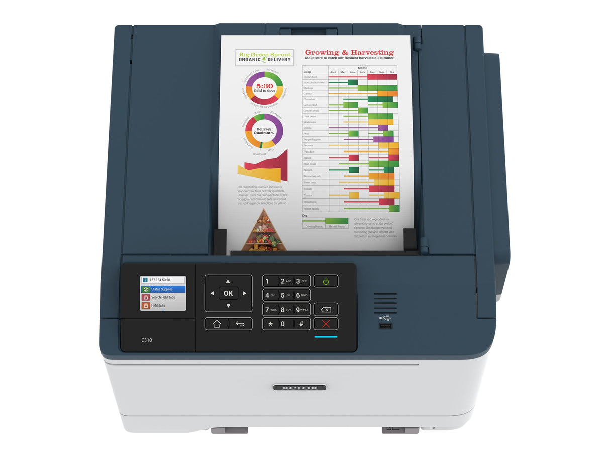 XEROX barvni A4 tiskalnik C310DNI, 33str/min, Wifi, USB, duplex, mreža