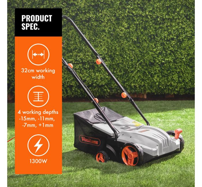 VonHaus električni prezračevalnik trate 1300W