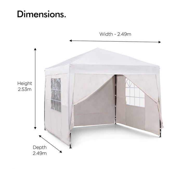 VonHaus Pop Up paviljon 2,5 x 2,5m Ivory