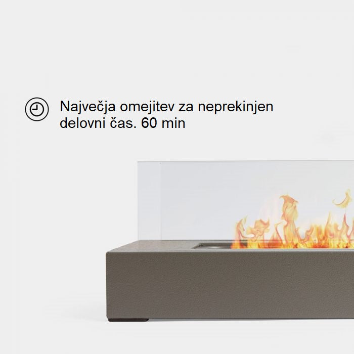 VonHaus pravokotni namizni kamin na bioetanol
