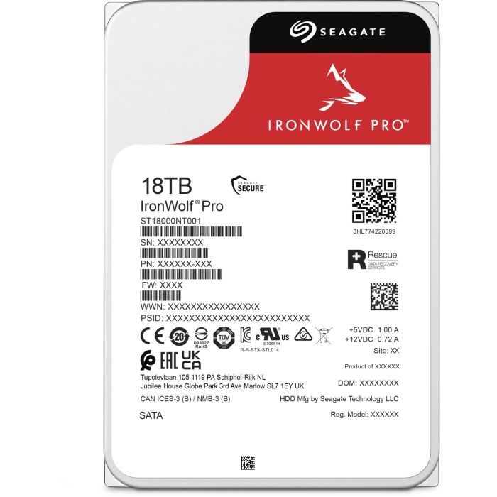Seagate 18TB IronWolf Pro 3,5" SATA 6Gb/s 7200rpm 256MB HDD disk