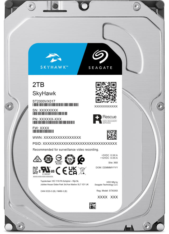 Seagate 2TB SkyHawk 3,5" SATA 6Gb/s 5400rpm 256MB HDD disk
