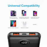 VEGER L10S PowerBank 10.000 mAh LCD, črn