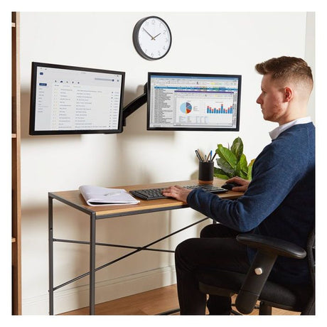 VonHaus stenski nosilec za dva monitorja