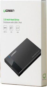 Ugreen 2.5 HDD ohišje USB-C vhod črno - box