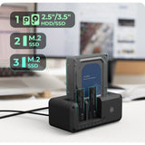 IcyBox IB-2924MSCL-C31 priklopna in klonirna postaja za M.2 NVMe SSD & 2,5/3,5 SATA SSD/HDD