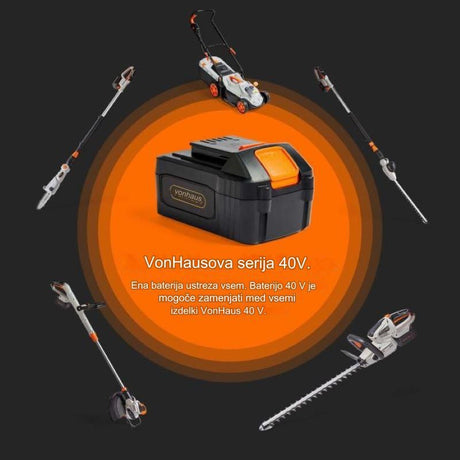 VonHaus rezervni polnilnik za 40V - 2Ah litij-ionsko baterijo