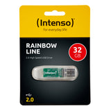 Intenso 32GB Rainbow Line USB 2.0 spominski ključek - Prozoren