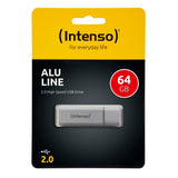 Intenso 64GB Alu Line USB 2.0 spominski ključek - Srebrn