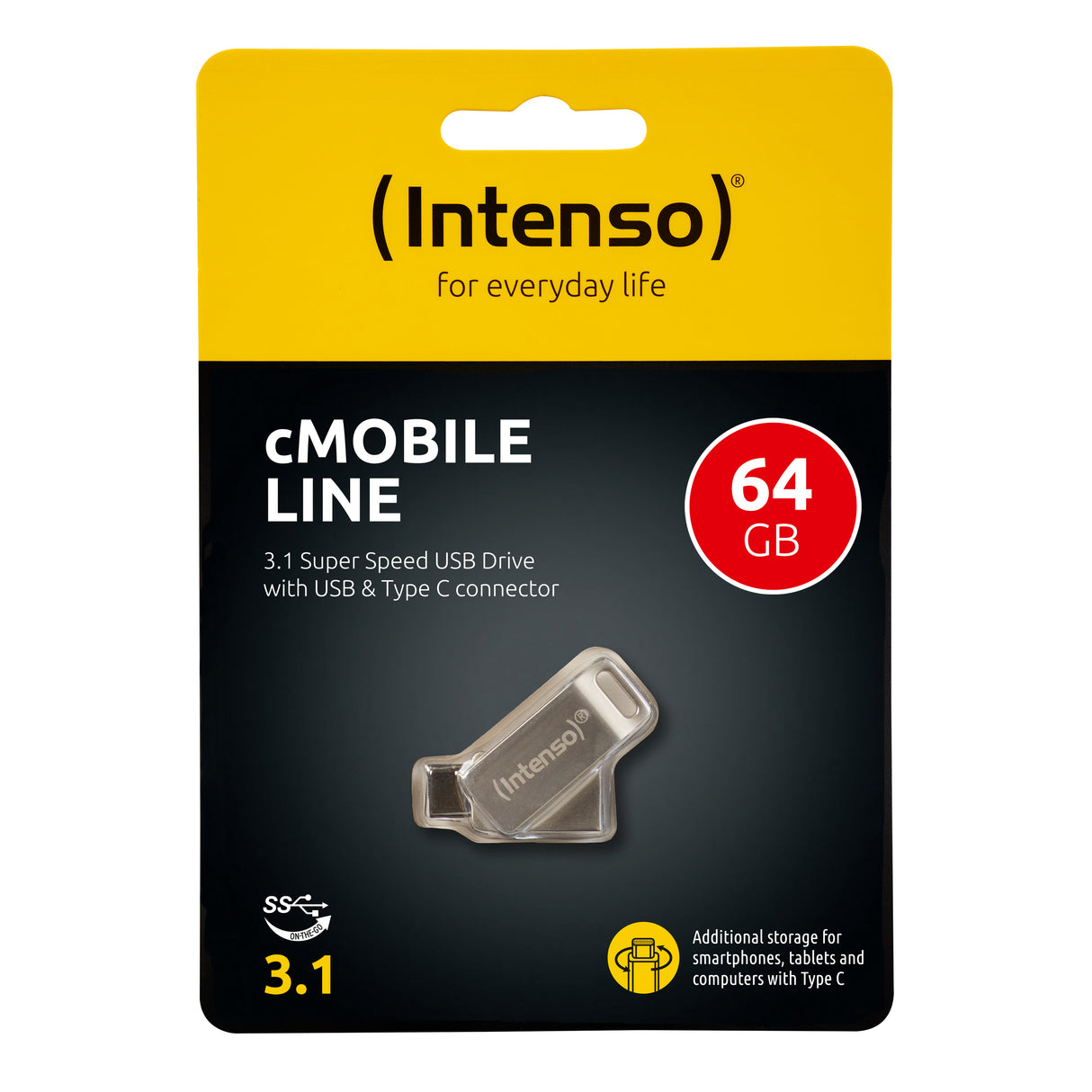 Intenso 64GB cMobile Line USB 3.0/ USB C spominski ključek