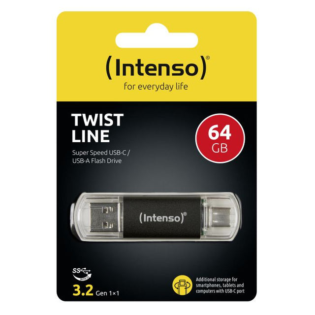 Intenso 64GB Twist Line USB 3.2 / USB-C spominski ključek
