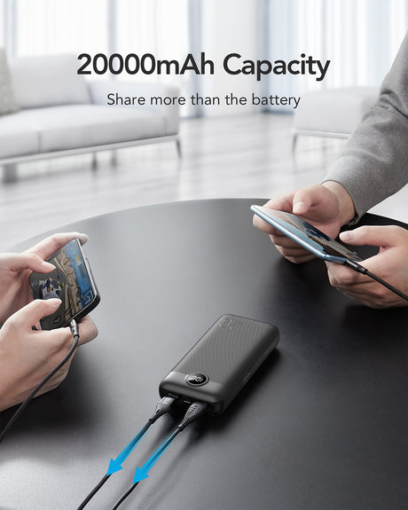 VEGER prenosna baterija L20s 20000 mAh, črna