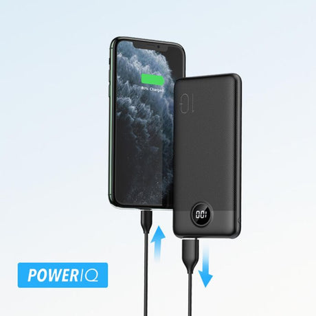 VEGER L10S PowerBank 10.000 mAh LCD, črn