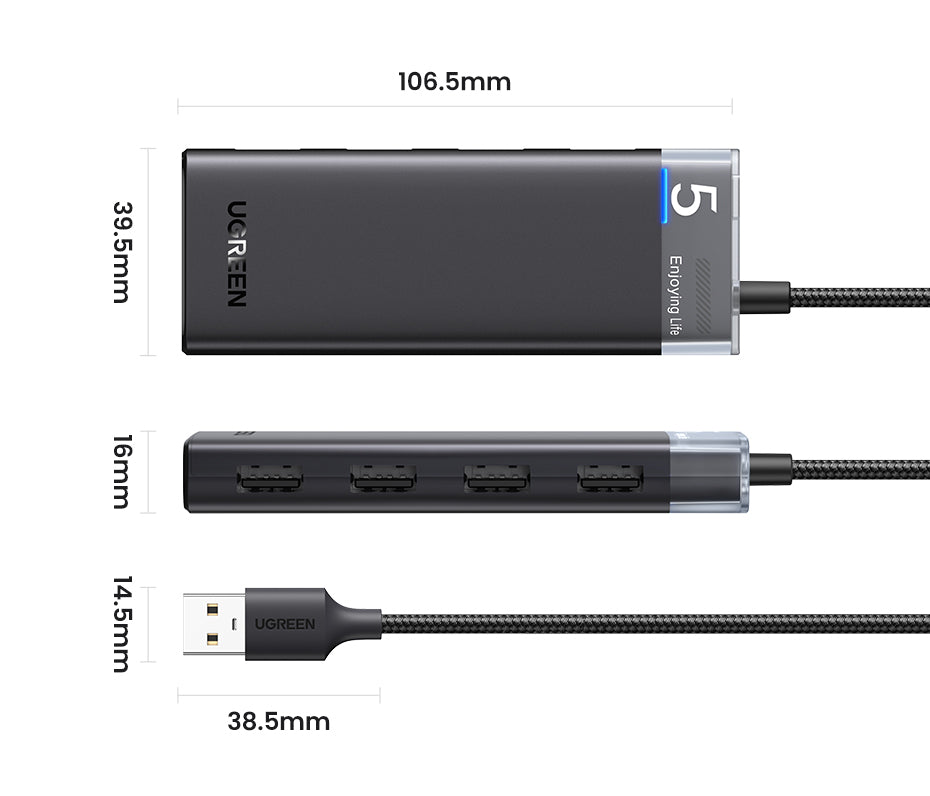 Ugreen USB 3.0 hub s 4 vrati 5Gbps