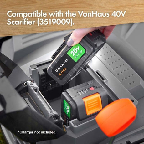 VonHaus Baterija 20V - litij-ionska baterija 4Ah 2x20V