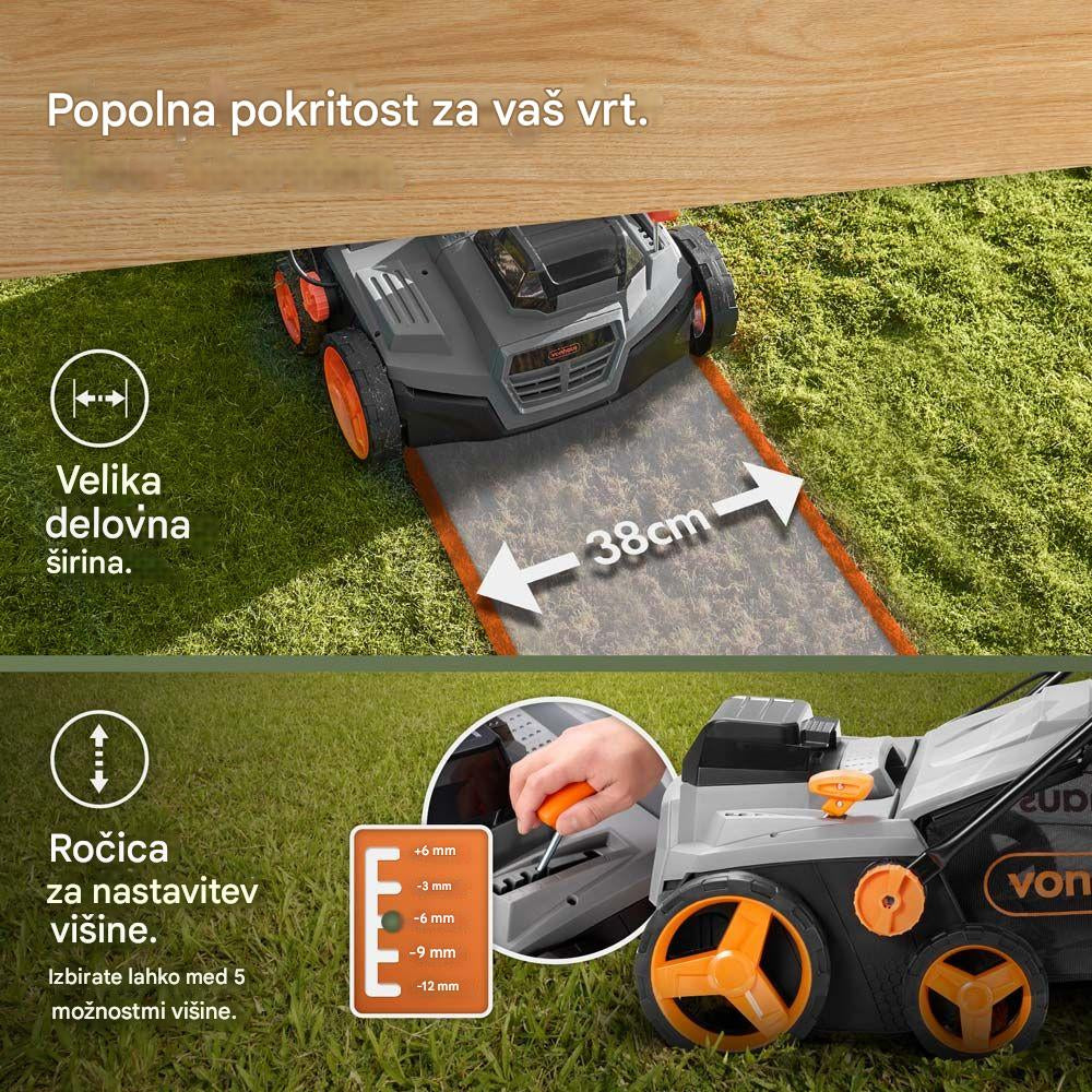 VonHaus 2-v-1 akumulatorski prezračevalnik in vertikulator 3519009
