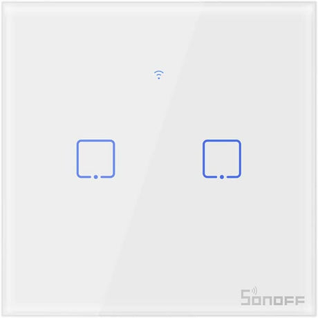 SONOFF pametno stensko stikalo Wi-Fi + RF433 dvojno T1EU2C-TX