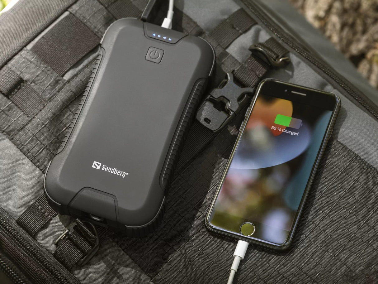 Sandberg Survivor Powerbank 30000 PowerDelivery 45W prenosna baterija z LED svetilko