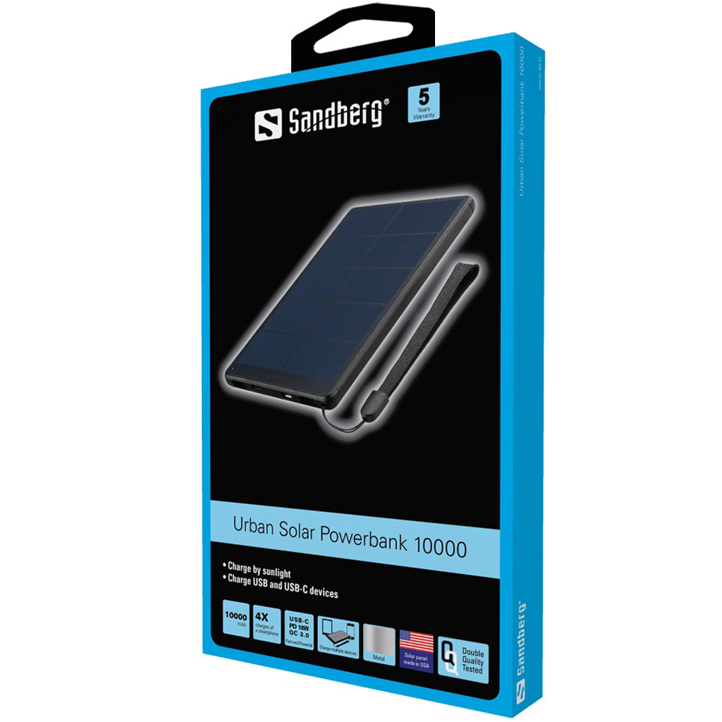 Sandberg Urban Solar Powerbank 10000 prenosna baterija