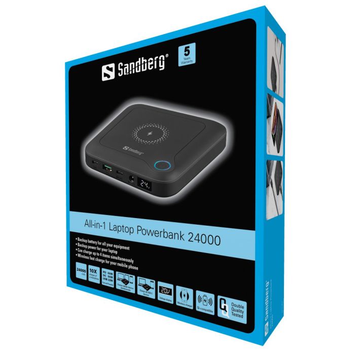 Sandberg All-in1 Laptop Powerbank 24000 mAh prenosna baterija