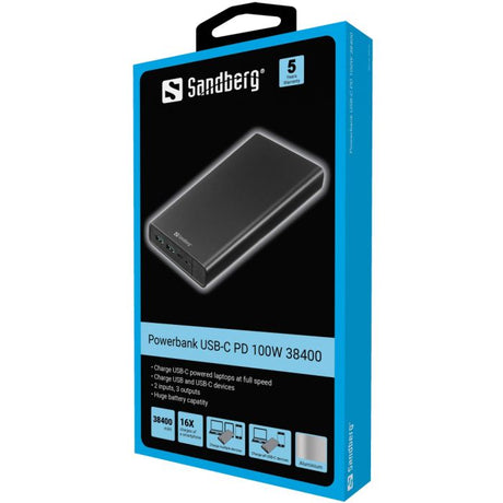 Sandberg Powerbank USB-C PD 127W 40000 mAh prenosna baterija