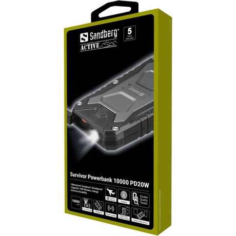 Sandberg Survivor Power Bank 10000 mAh PD20W prenosna baterija