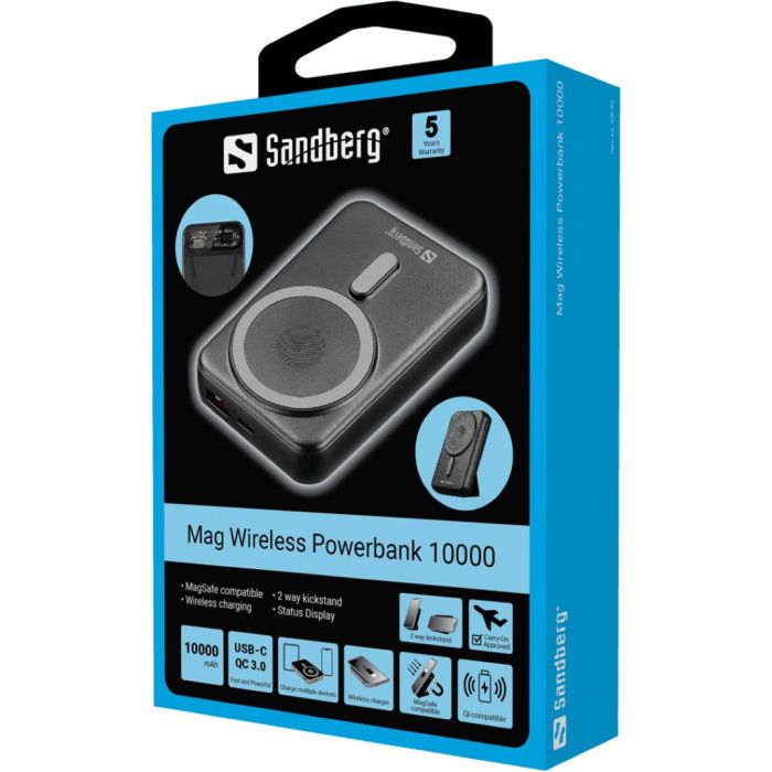 Sandberg Magnet Wireless Powerbank 10000 mAh brezžična prenosna baterija