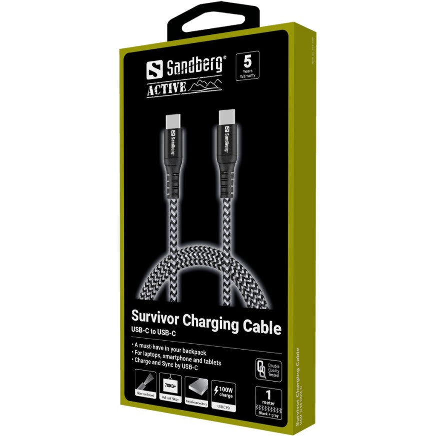 Sandberg Survivor USB-C kabel1M, 100W