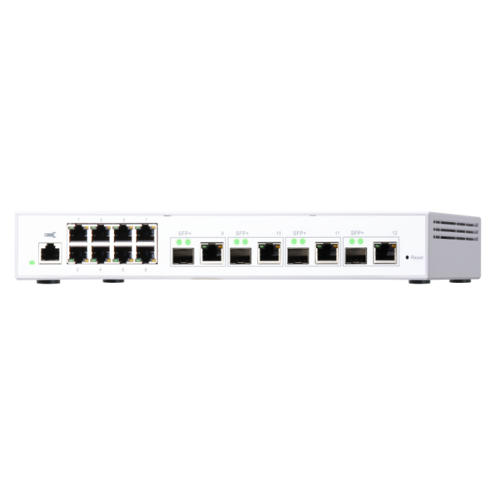 QNAP 12 port stikalo 4x 10Gb, 8x 1Gb
