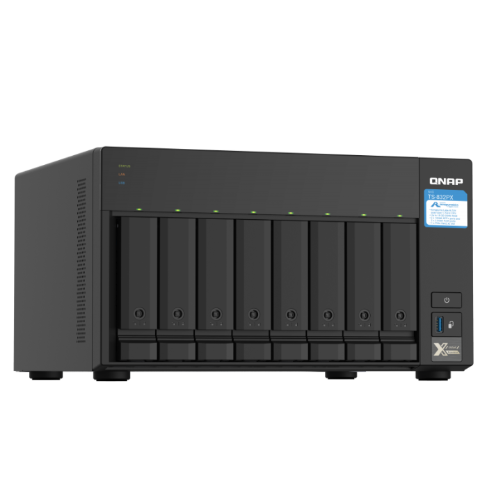 QNAP NAS strežnik za 8 diskov, 4GB ram, 2x 10Gb SFP+, 2x 2.5Gb mreža