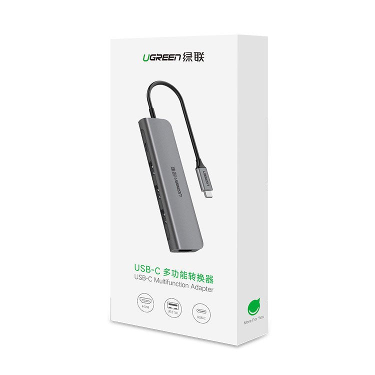 Ugreen Type C na HDMI + USB 3.0x3 + PD power delivery vhod - box