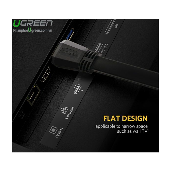Ugreen HDMI 1.4 Flat kabel 5m - box