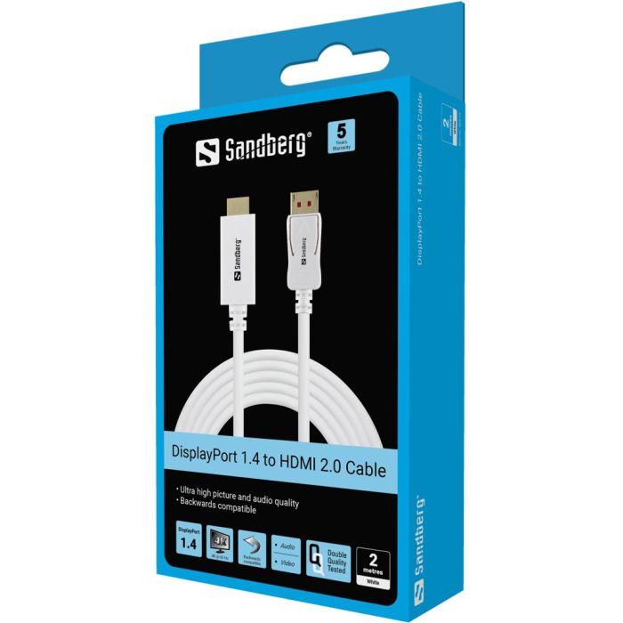 Sandberg DisplayPort 1.4-HDMI 4k@60Hz 2m povezovalni kabel