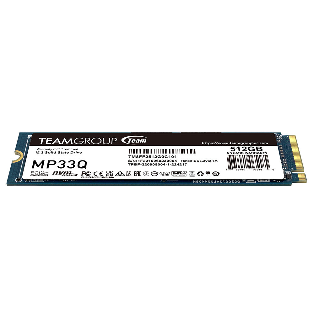 Teamgroup 512GB M.2 NVMe Gen3x4 SSD MP33Q 3D QLC 2280
