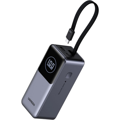 Ugreen prenosna polnilna baterija 12.000mAh, 100W z vgrajenim kablom