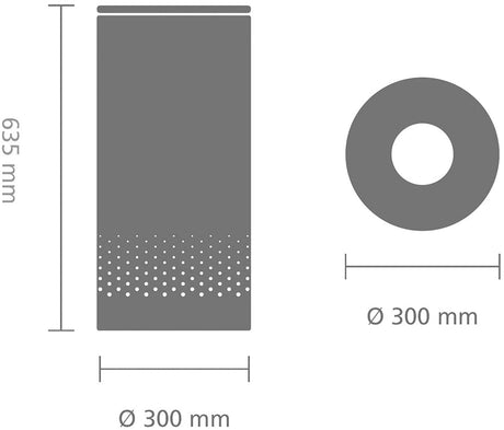 Brabantia koš za perilo 35L okrogel, bel